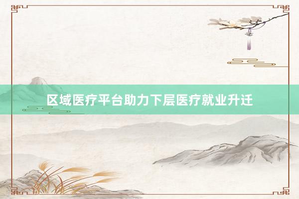 区域医疗平台助力下层医疗就业升迁